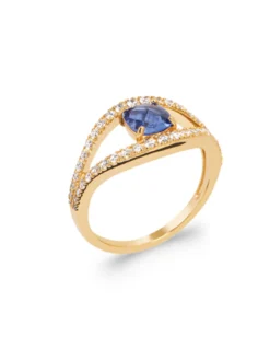 Bague améthyste et zirconias