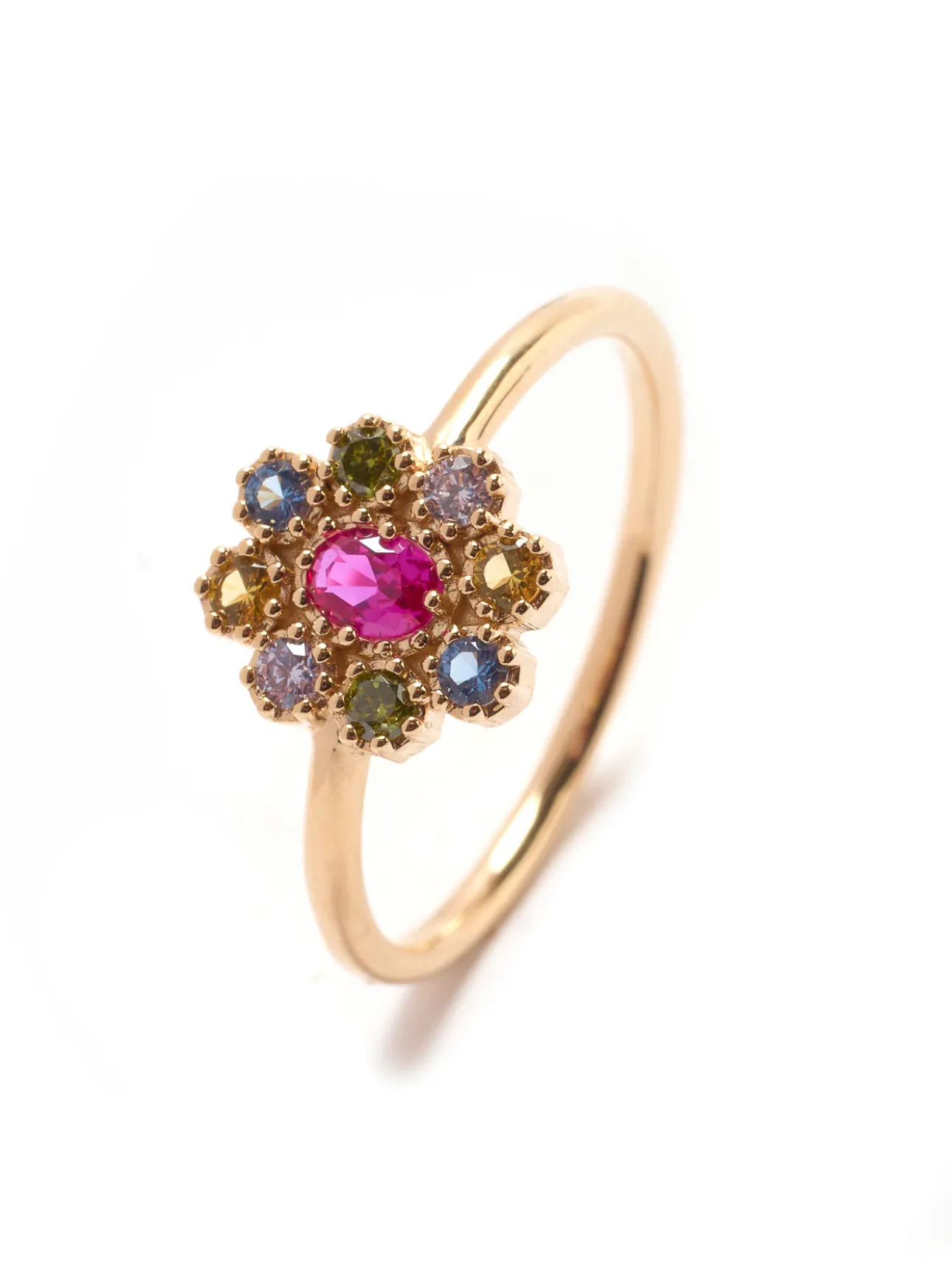 Bague avec pierres fantaisie