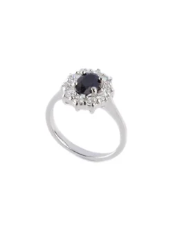 Bague saphir véritable argent