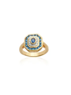 Bague 2 tons saphir véritable