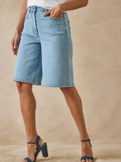 Bermuda en denim stretch