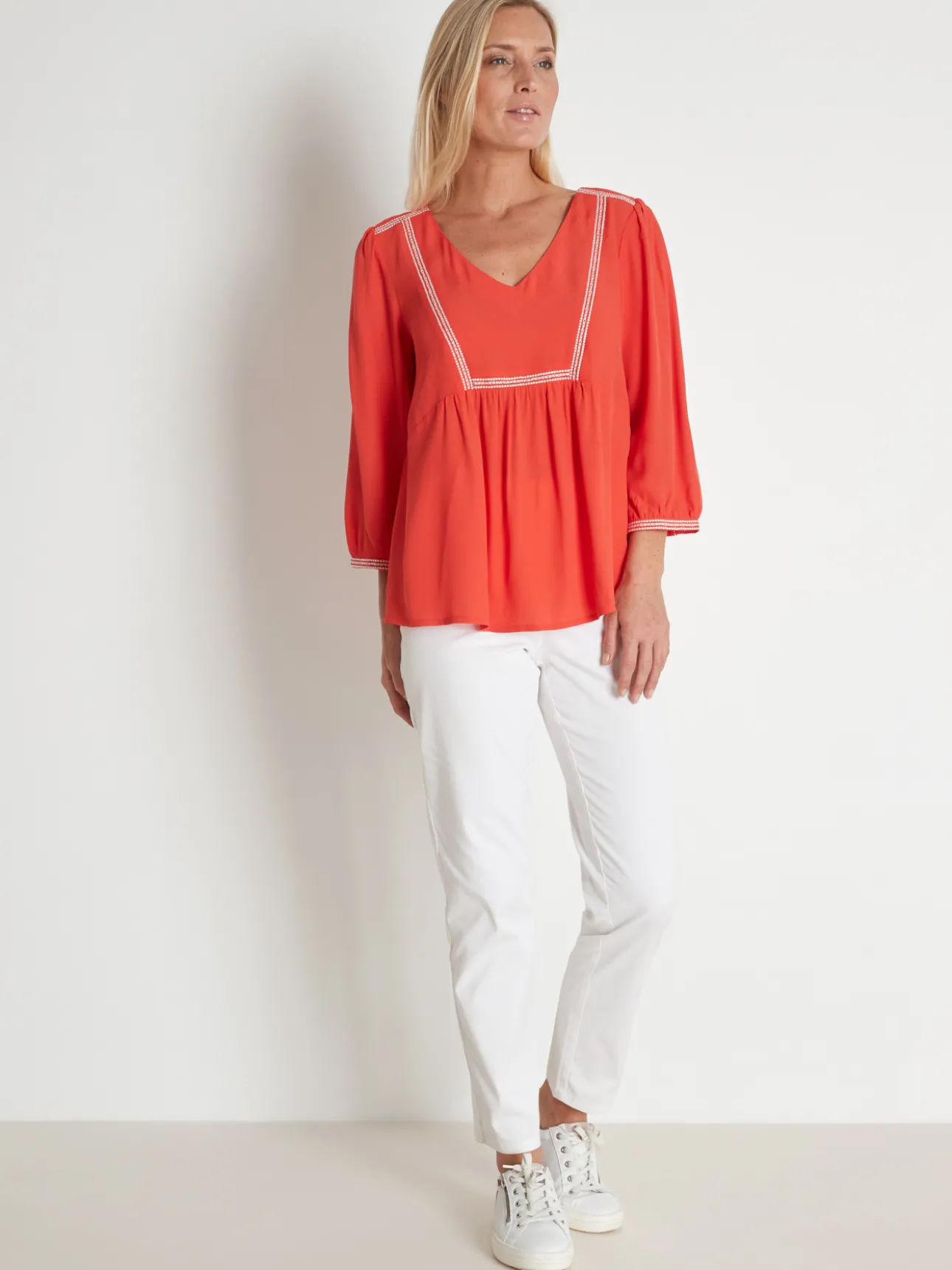 Blouse ample en crêpe