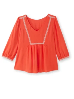 Blouse ample en crêpe