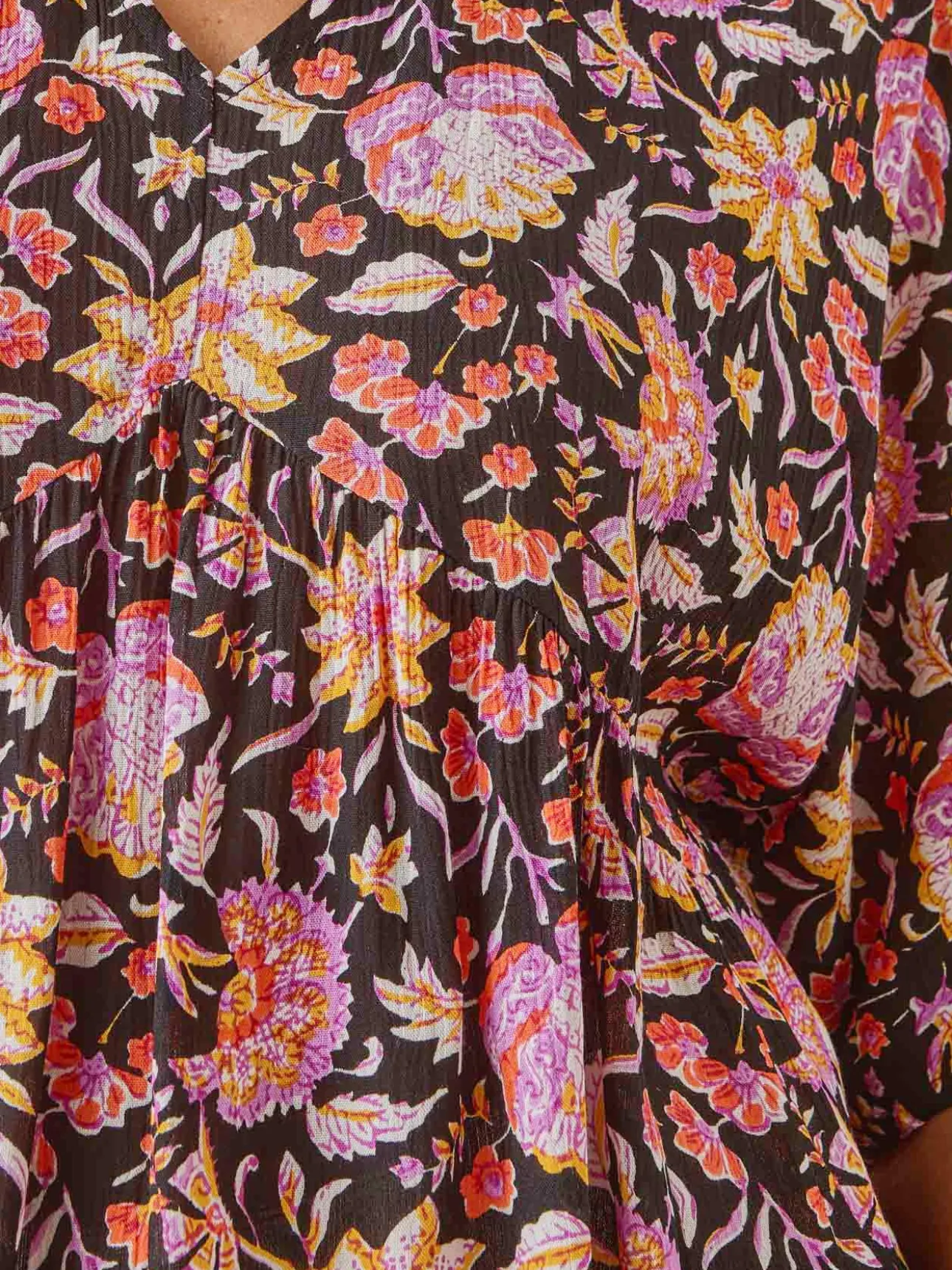 Blouse ample en crêpe fluide