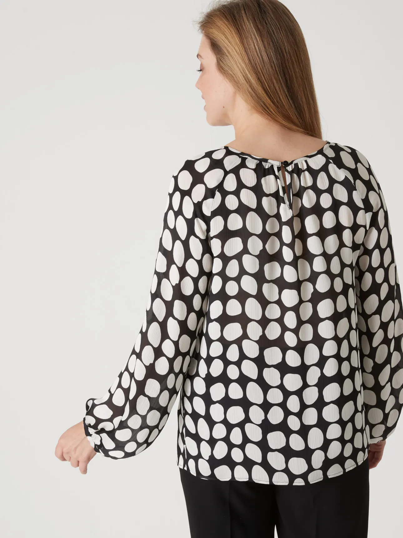 Blouse ample voile satiné
