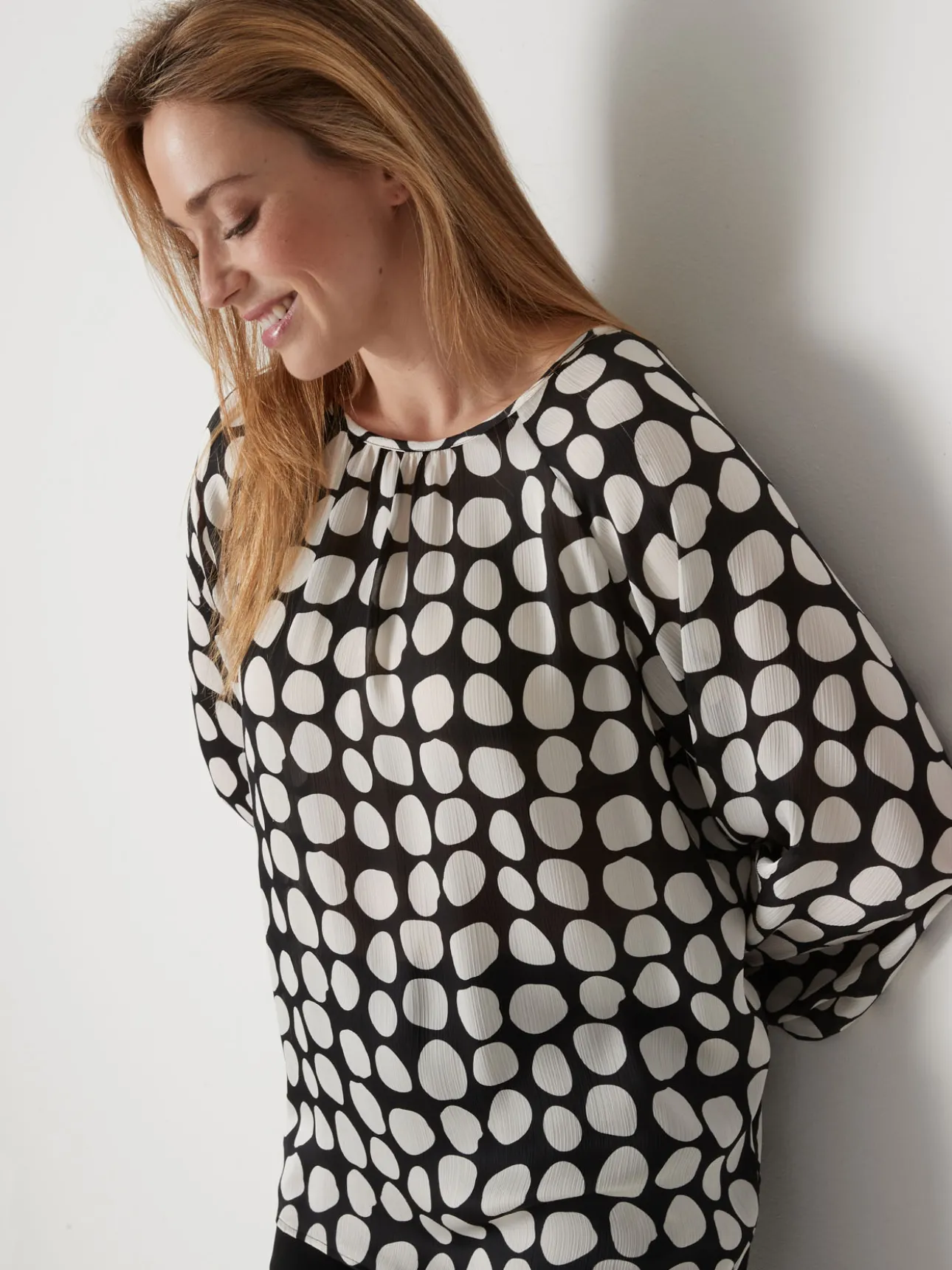 Blouse ample voile satiné
