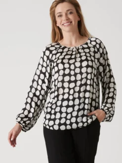 Blouse ample voile satiné