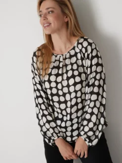 Blouse ample voile satiné