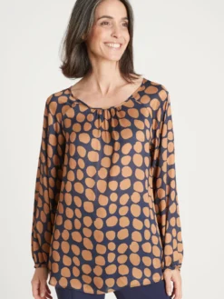 Blouse ample voile satiné