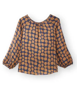 Blouse ample voile satiné