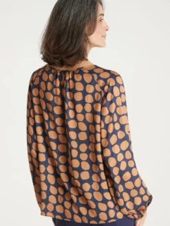 Blouse ample voile satiné