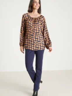 Blouse ample voile satiné