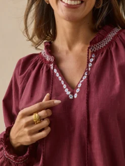 Blouse brodée