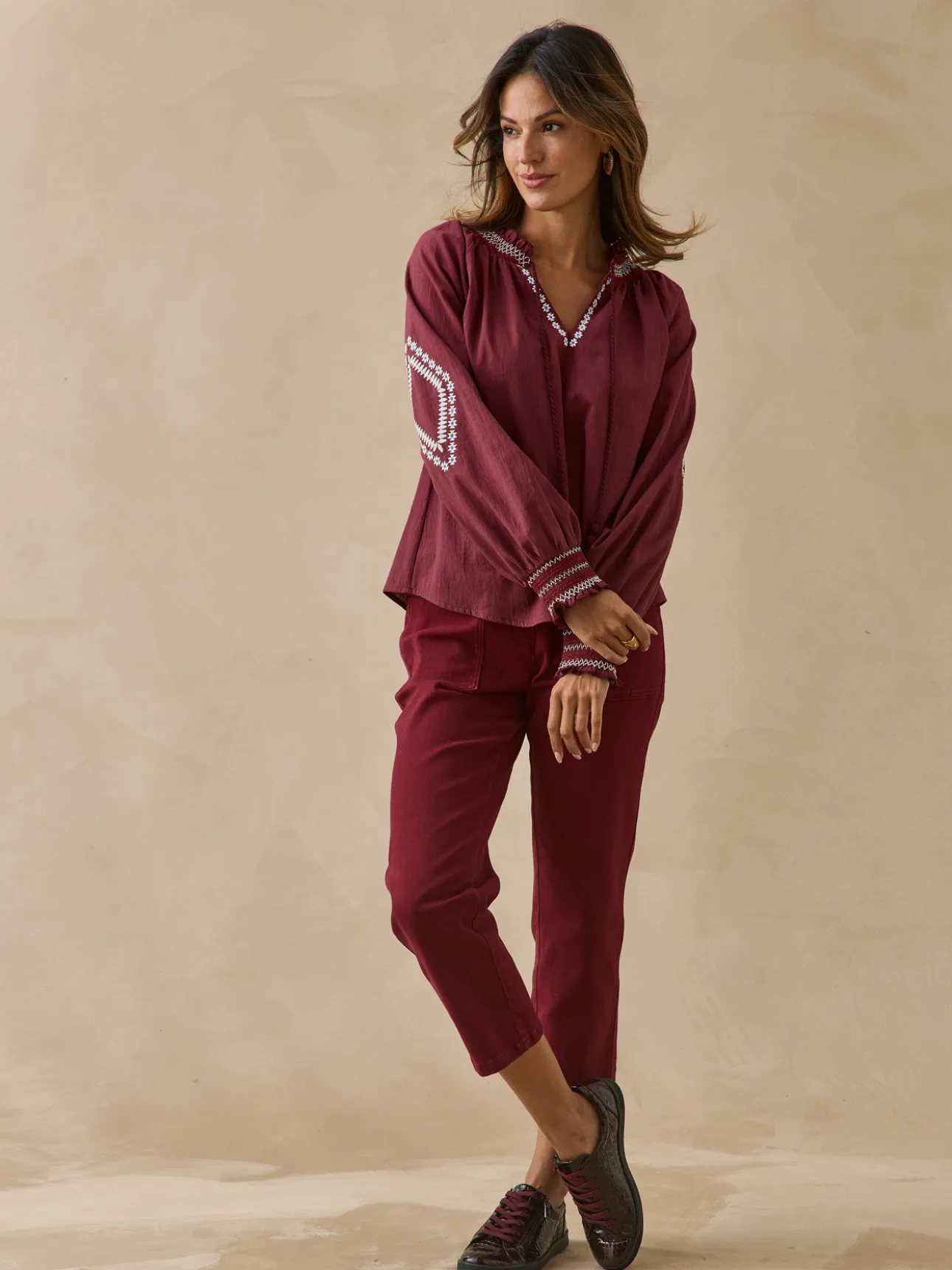Blouse brodée