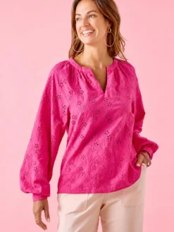 Blouse en broderie anglaise