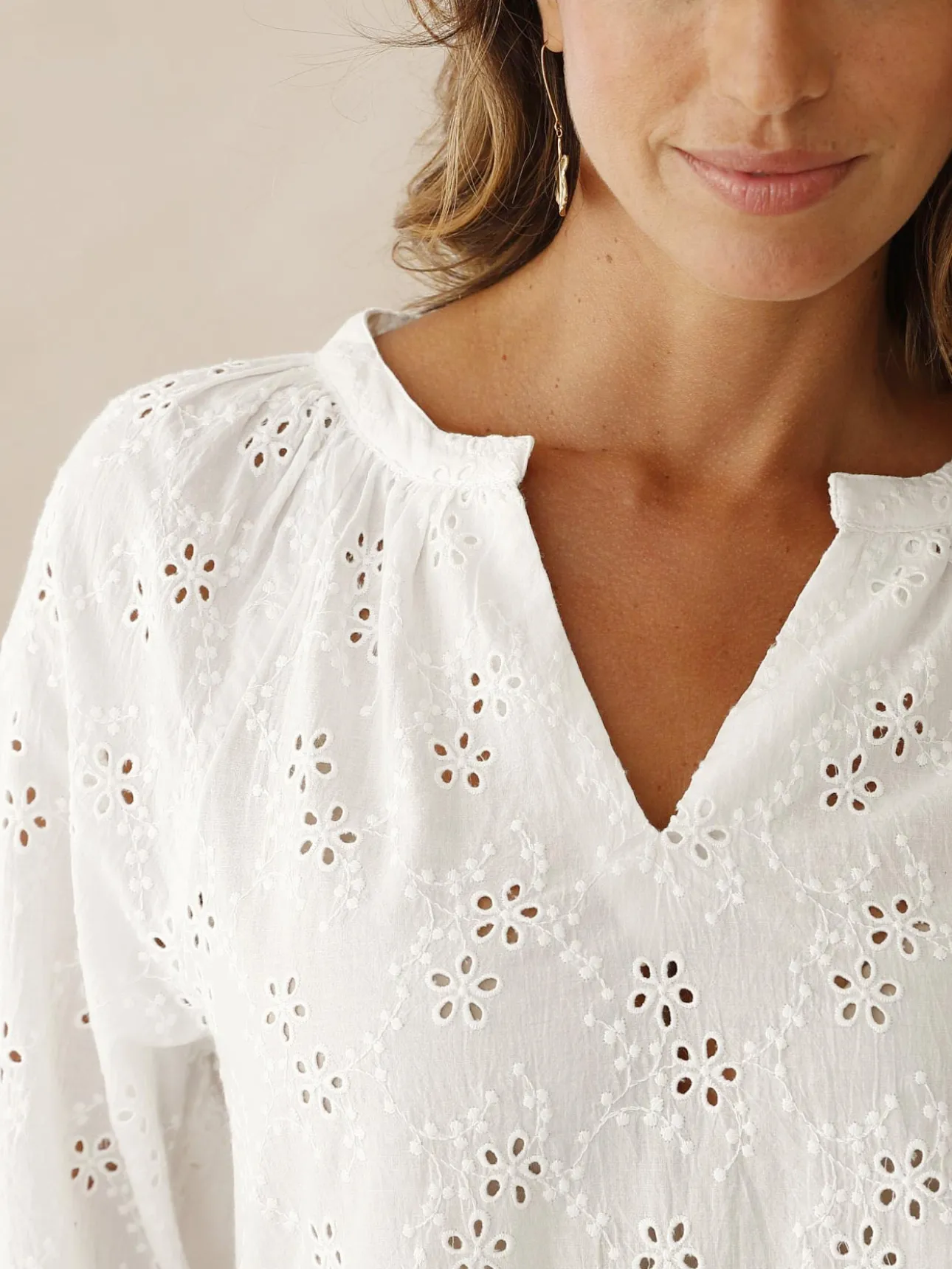 Blouse en broderie anglaise