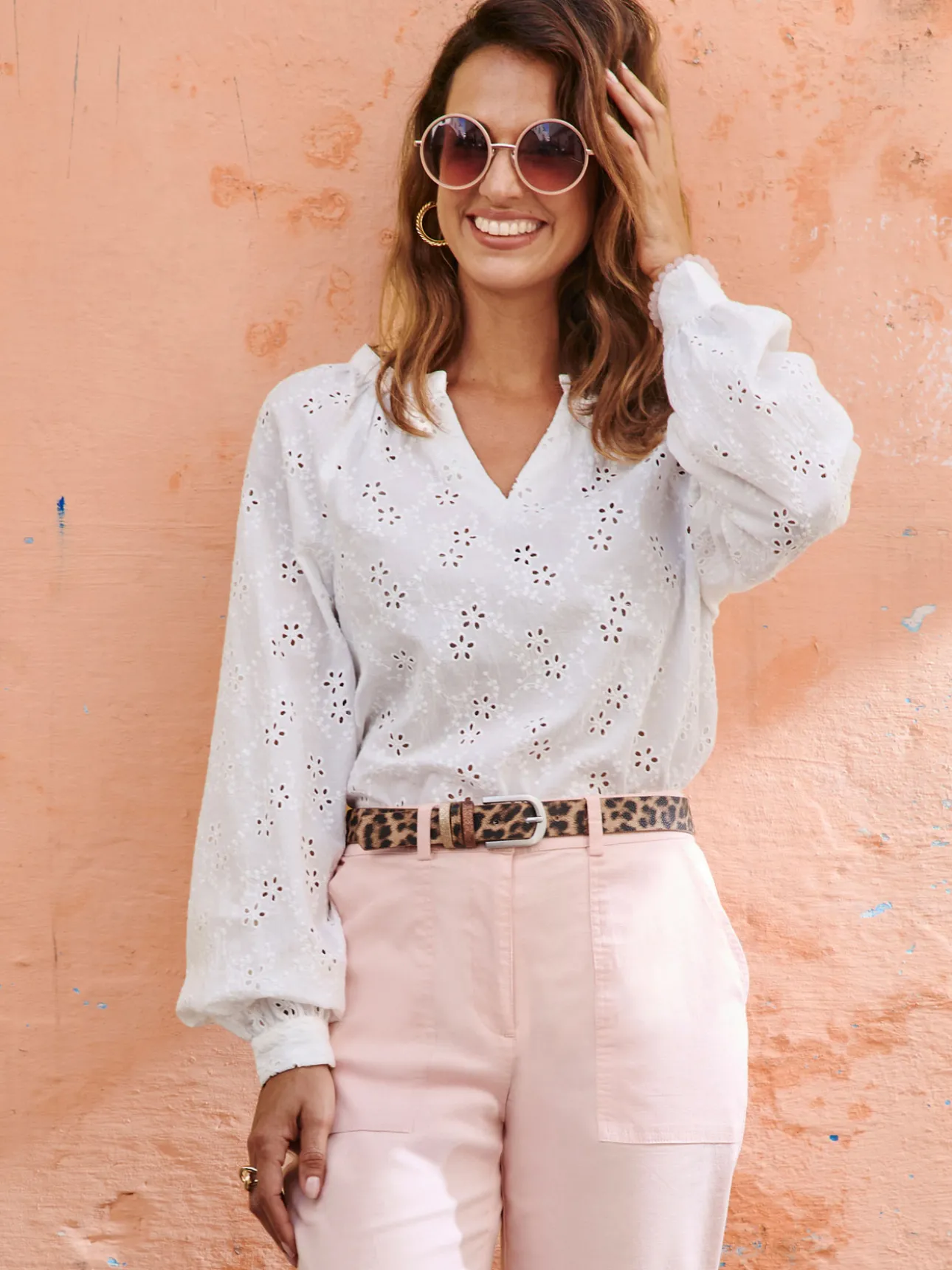 Blouse en broderie anglaise