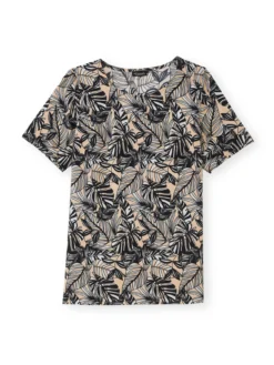 Blouse en crêpe manches courtes