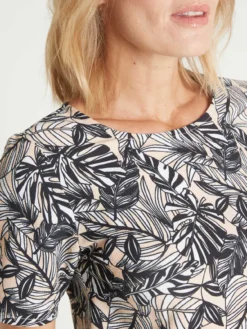 Blouse en crêpe manches courtes