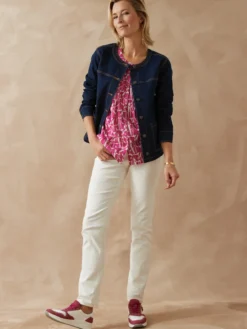 Blouse en microfibre manches courtes