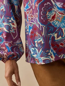 Blouse fluide col volanté