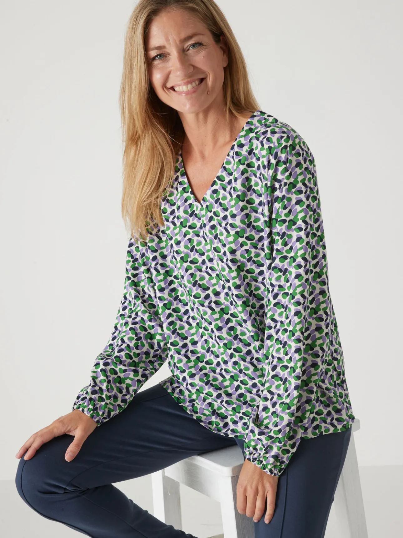 Blouse fluide encolure V