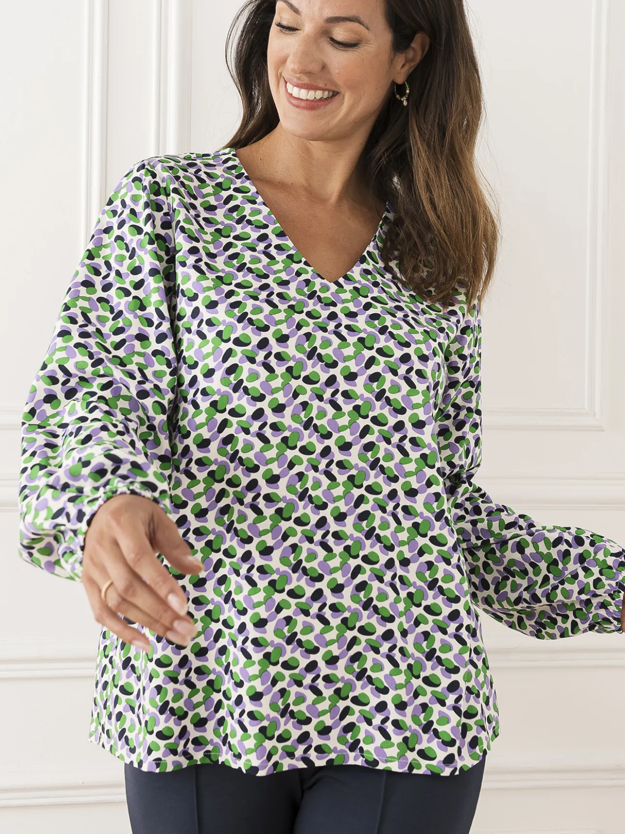 Blouse fluide encolure V