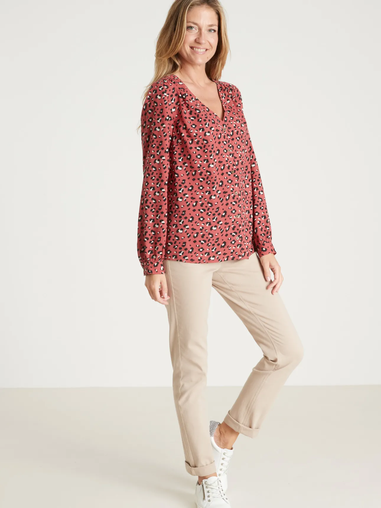 Blouse fluide encolure V