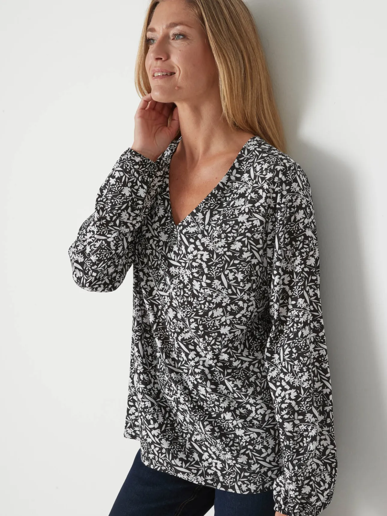 Blouse fluide encolure V