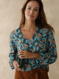Blouse fluide encolure V
