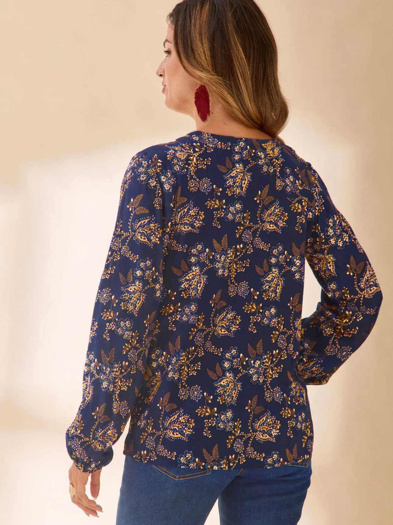 Blouse fluide encolure V