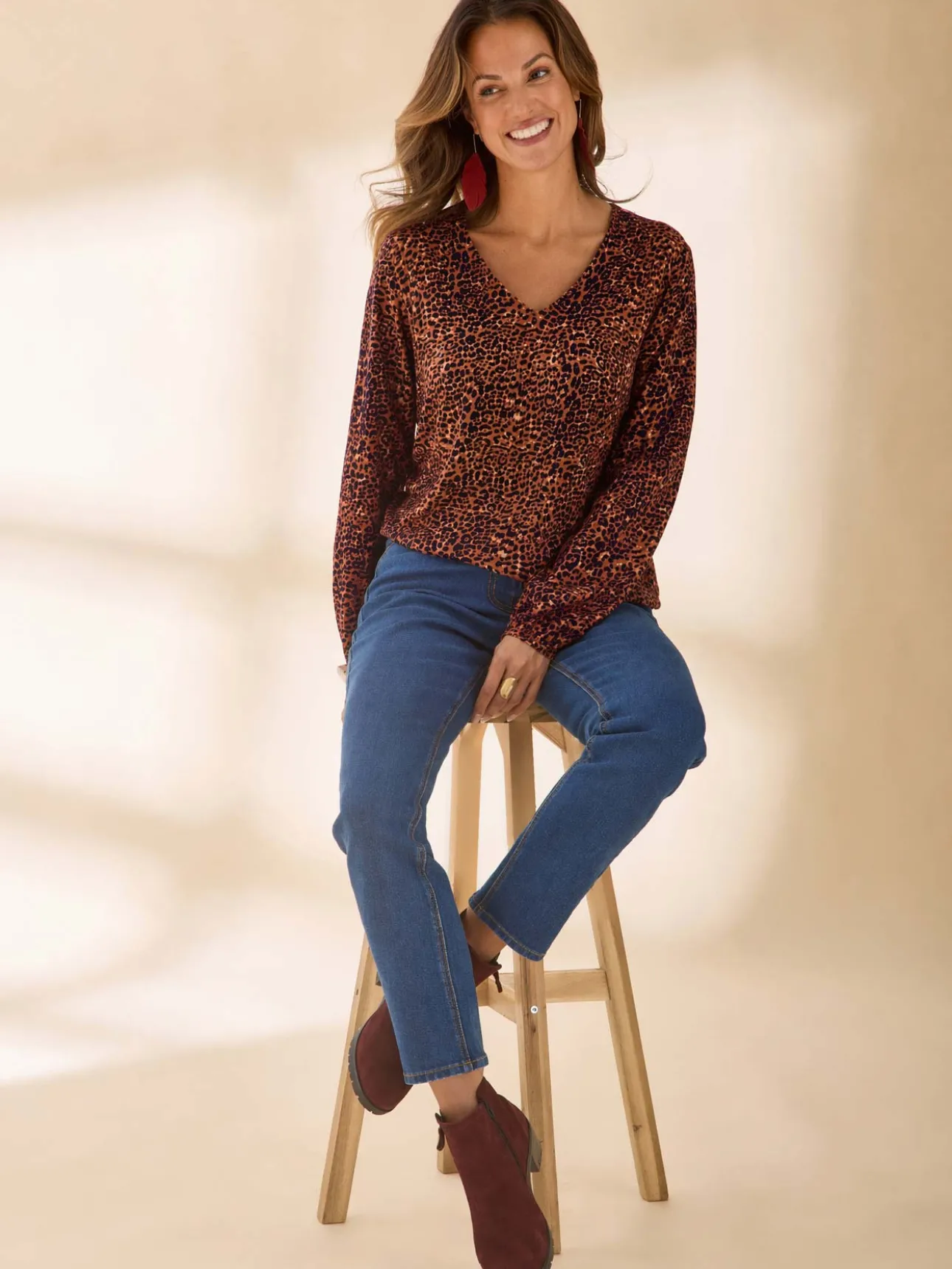Blouse fluide encolure V
