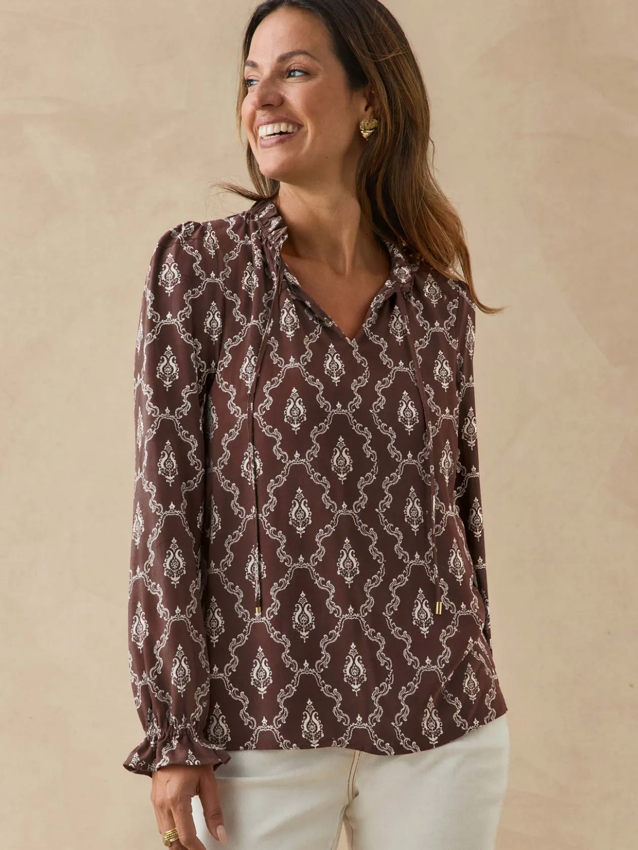 Blouse fluide volantée