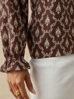 Blouse fluide volantée