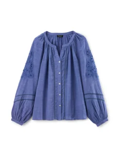 Blouse manches brodées