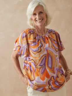 Blouse manches papillon