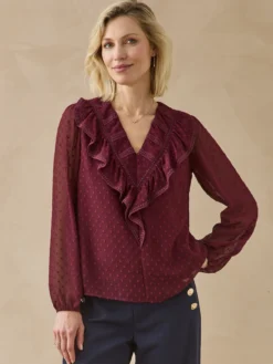 Blouse plumetis détails macramé
