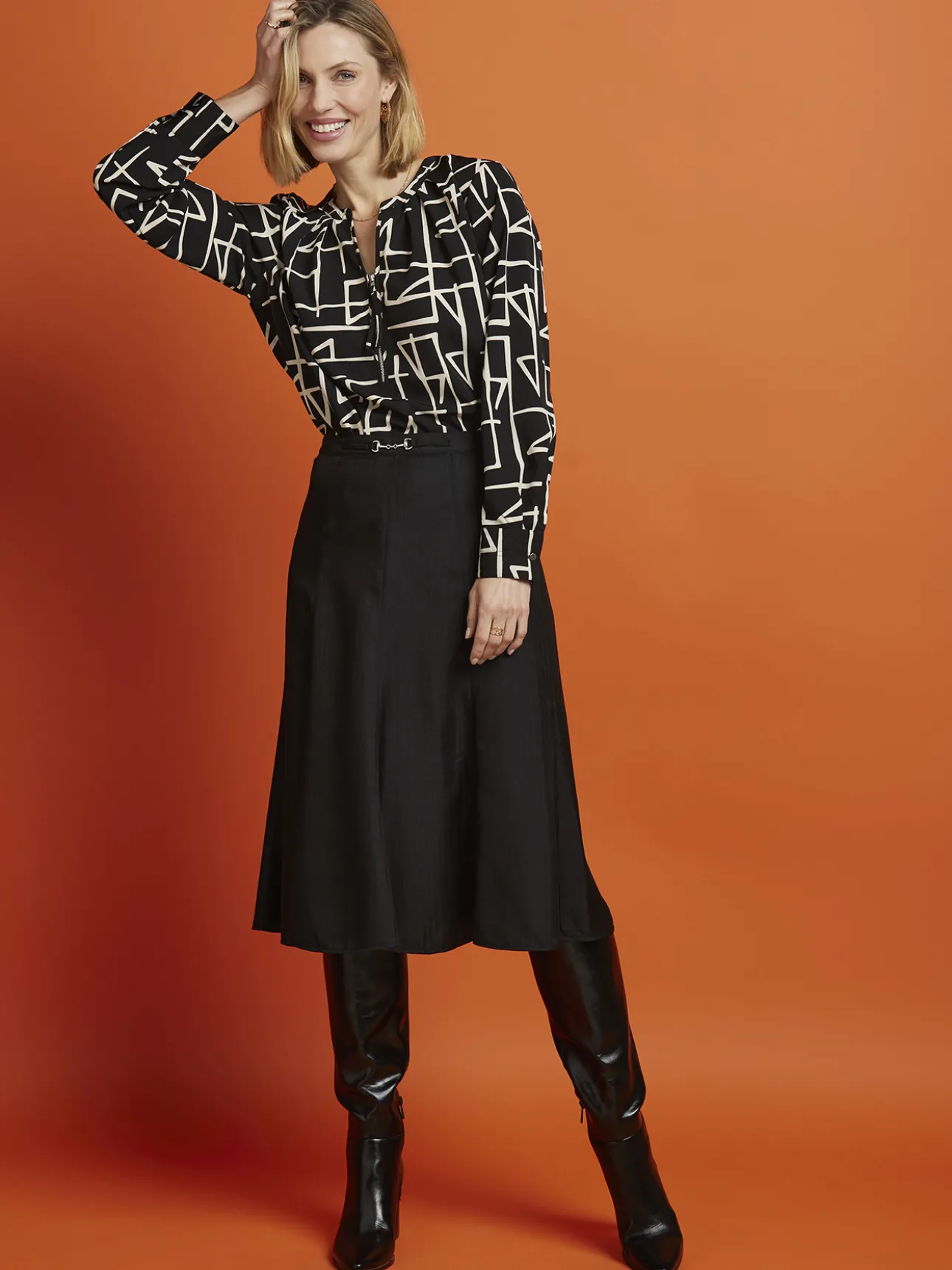 Blouse zippée