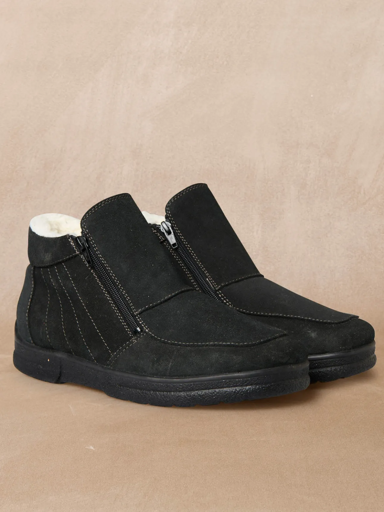 Boots fourrées double zip