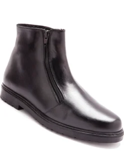 Bottillons cuir fourrés