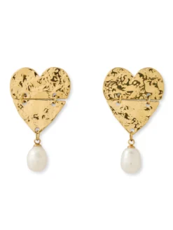 Boucles d'oreilles pendantes avec coeur