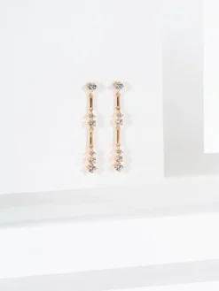 Boucles d'oreilles pendantes zirconium