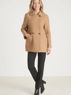 Caban 50% laine large col