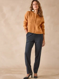 Cardigan avec alpaga et laine