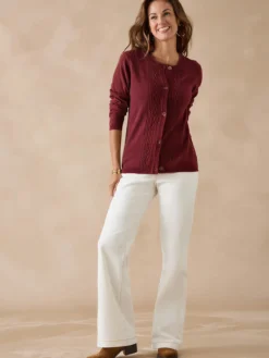 Cardigan avec jeux de torsades