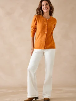 Cardigan avec jeux de torsades