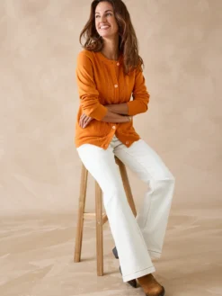 Cardigan avec jeux de torsades