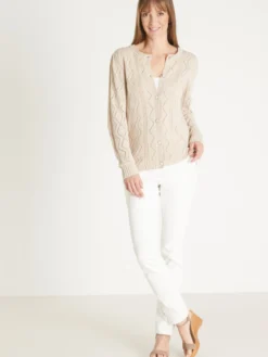 Cardigan en maille fantaisie