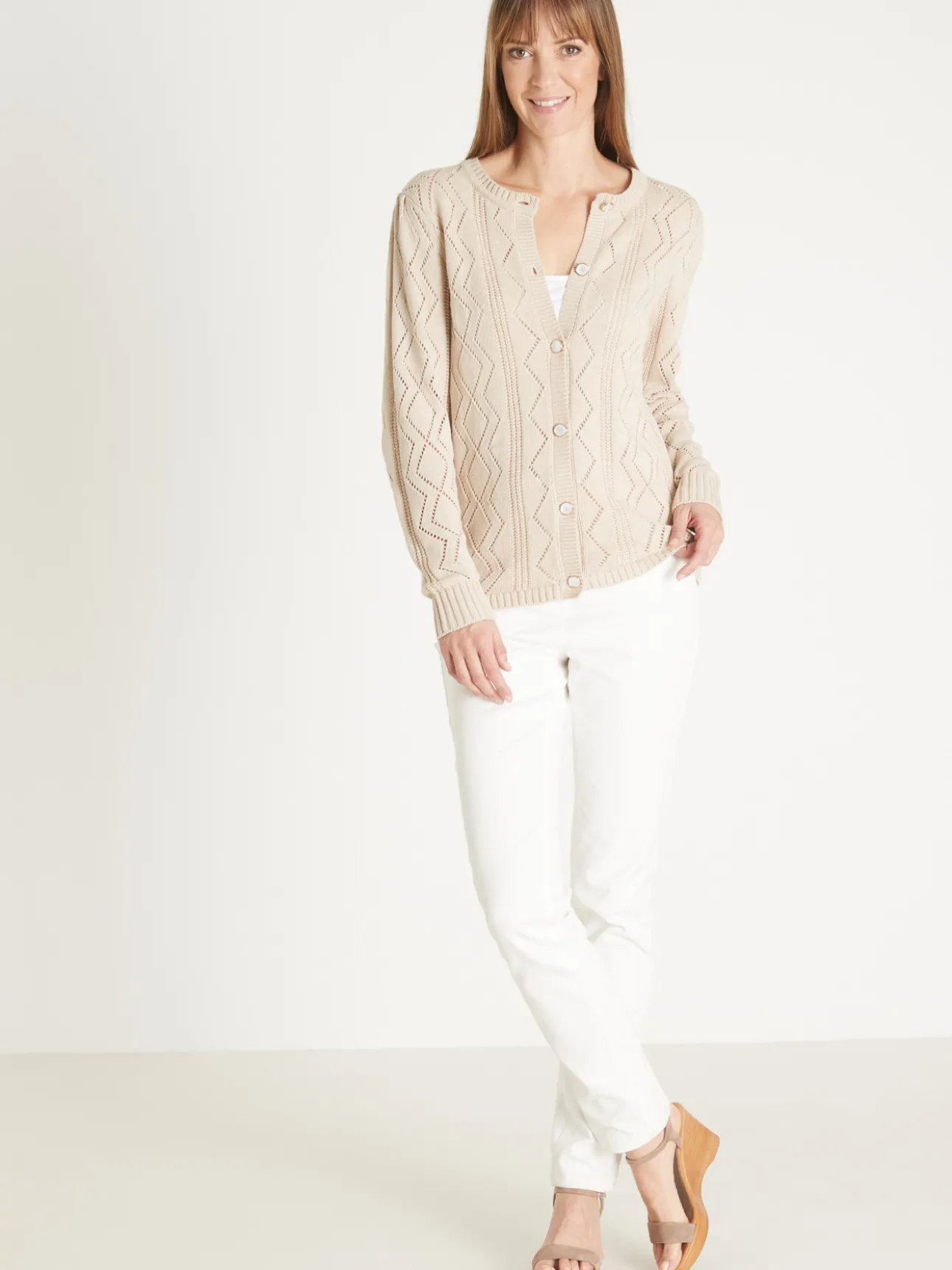 Cardigan en maille fantaisie