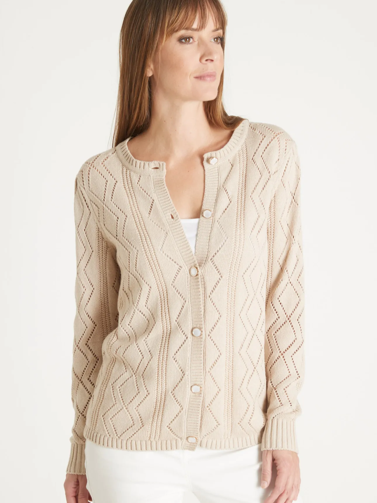Cardigan en maille fantaisie